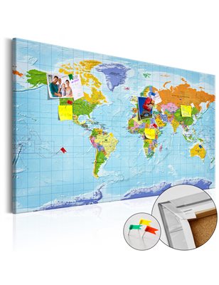 Quadri di sughero  World Map: Countries Flags [Cork Map]